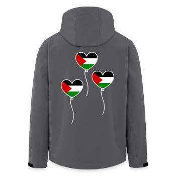 Palestine - Veste softshell homme en polyester recyclé Stanley/Stella - noir - Dos - AI Model Male 185 light (185cm)