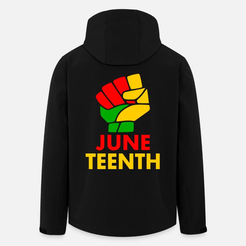 juneteenth - Veste softshell homme en polyester recyclé Stanley/Stella - noir