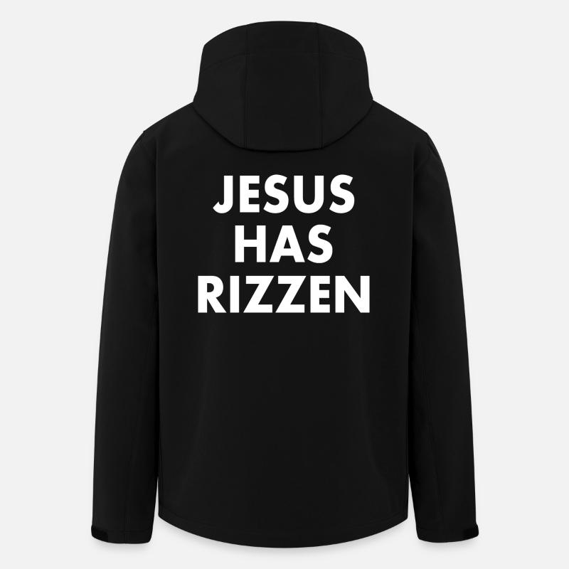 Jesus has rizzen - Men’s Recycled Softshell Jacket by Stanley/Stella - black