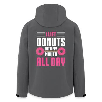 Donut Lover - Men’s Recycled Softshell Jacket by Stanley/Stella - black - Back - AI Model Male 185 light (185cm)
