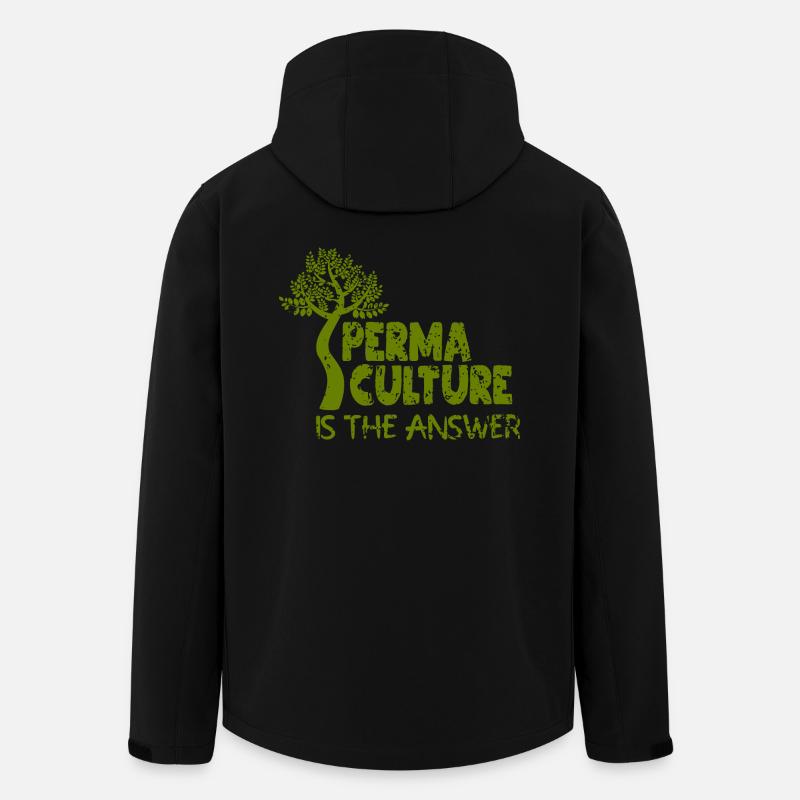 Permaculture is the answer - Men’s Recycled Softshell Jacket by Stanley/Stella - black