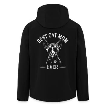Meilleure maman chat de tous les temps Sphynx chat chats Wilsigns - Veste softshell homme en polyester recyclé Stanley/Stella - noir - Dos - AI Model Male 185 light (185cm)