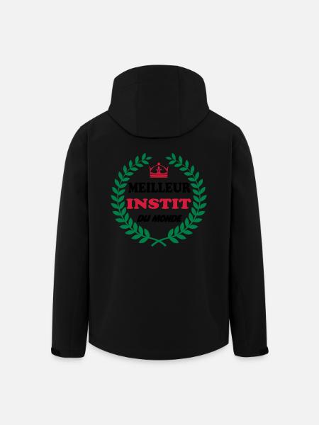 MEILLEUR INSTIT DU MONDE - Veste softshell homme en polyester recyclé Stanley/Stella - noir