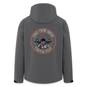 FIGHTER PILOT 2017 - pilotes de chasse de jet shirt design - Veste softshell homme en polyester recyclé Stanley/Stella - noir - Dos - AI Model Male 185 light (185cm)