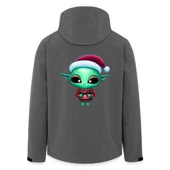 Extraterrestres de Noël avec chapeau de Père Noël - Veste softshell homme en polyester recyclé Stanley/Stella - noir - Dos - AI Model Male 185 light (185cm)
