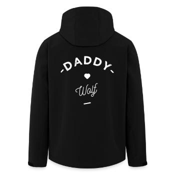 Daddy wolf - Recycelte Männer Softshell-Jacke von Stanley/Stella - Schwarz - Hinten - AI Model Male 185 light (185cm)