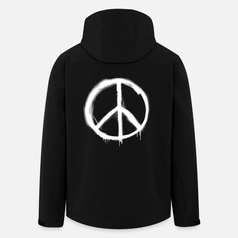 Peacezeichen Graffiti - Recycelte Männer Softshell-Jacke von Stanley/Stella - Schwarz