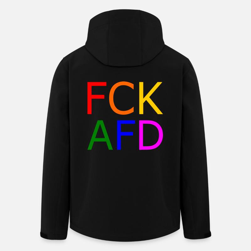 Fck afd - Recycelte Männer Softshell-Jacke von Stanley/Stella - Schwarz