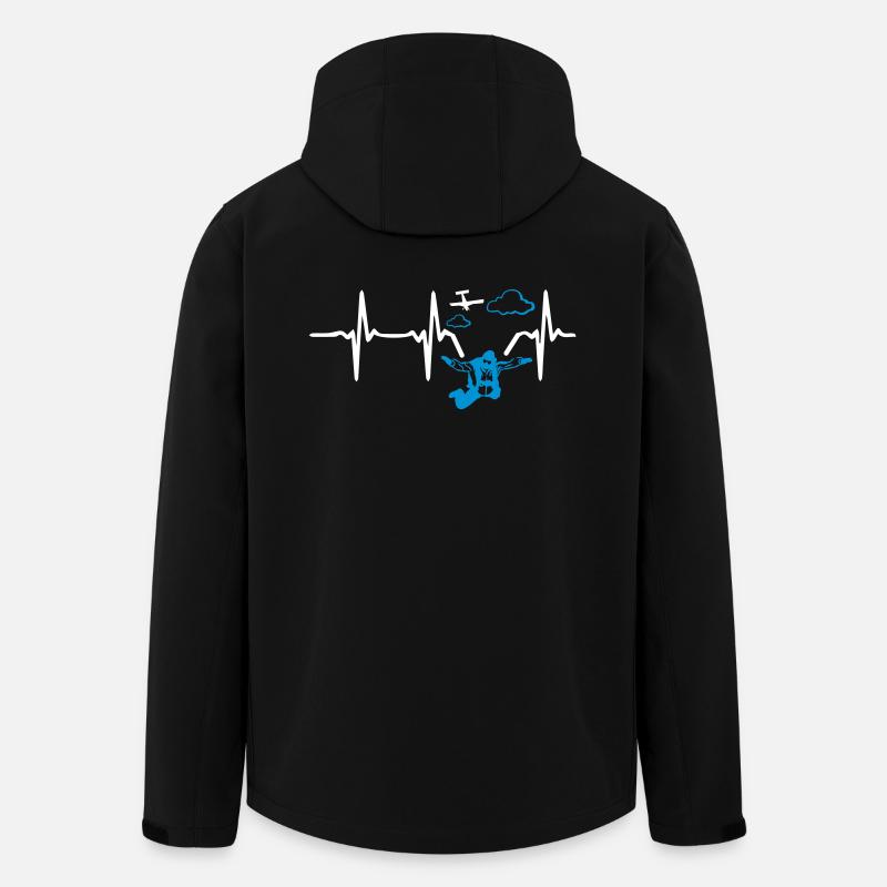 Battement de coeur Skydive - Veste softshell homme en polyester recyclé Stanley/Stella - noir