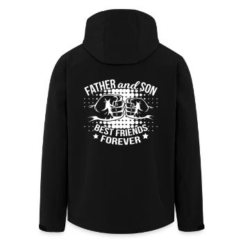 Father And Son Best Friends - Veste softshell homme en polyester recyclé Stanley/Stella - noir - Dos - AI Model Male 185 light (185cm)