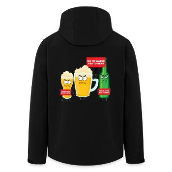 Save Water Drink Beer - Recycelte Männer Softshell-Jacke von Stanley/Stella - Schwarz - Hinten - AI Model Male 185 light (185cm)