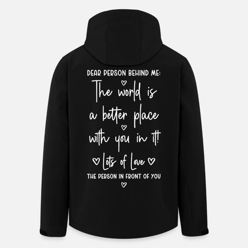 Chère personne derrière moi - Veste softshell homme en polyester recyclé Stanley/Stella - noir