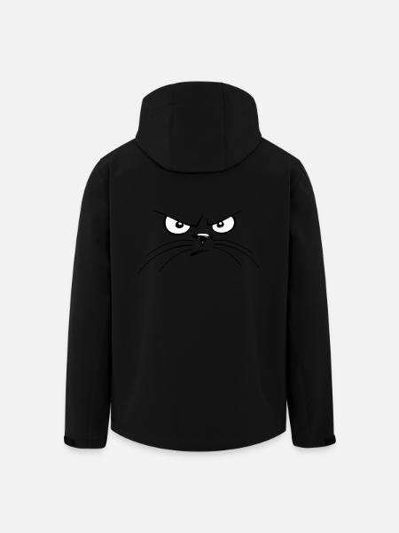 angry cat - Recycelte Männer Softshell-Jacke von Stanley/Stella - Schwarz