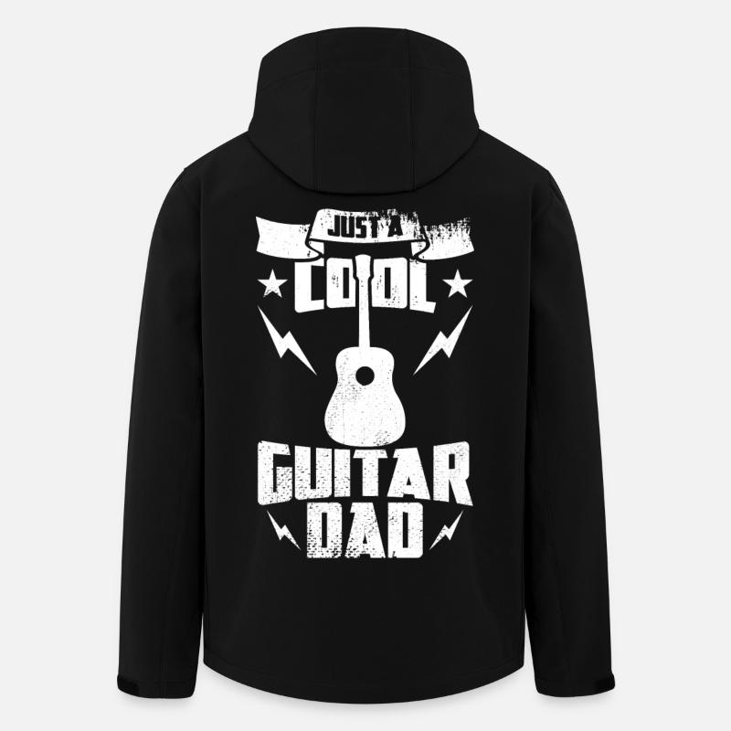 Papa Guitare Cool - Veste softshell homme en polyester recyclé Stanley/Stella - noir
