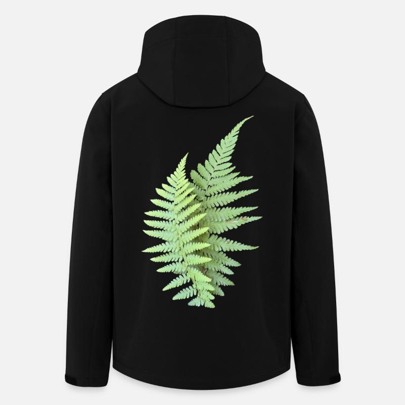 Farn Blätter Farnblätter grün - Recycelte Männer Softshell-Jacke von Stanley/Stella - Schwarz