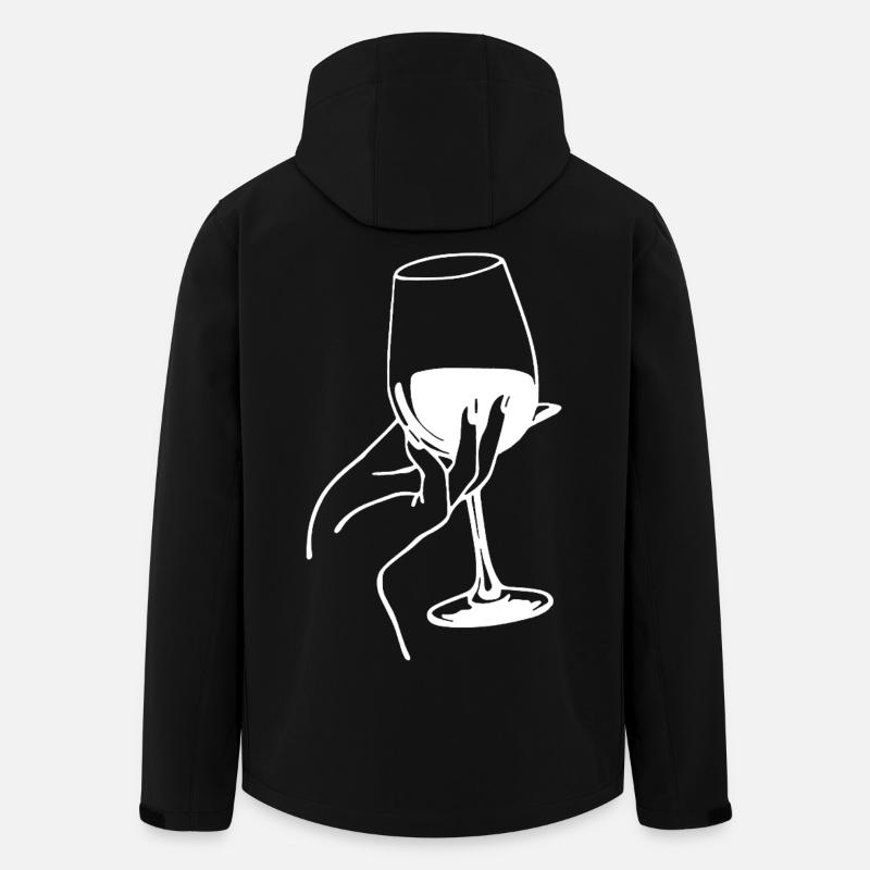 White wine lover - Men’s Recycled Softshell Jacket by Stanley/Stella - black