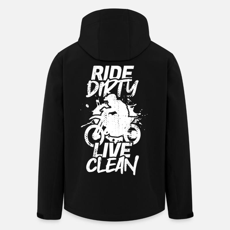 Ride Dirty Live Clean - Recycelte Männer Softshell-Jacke von Stanley/Stella - Schwarz