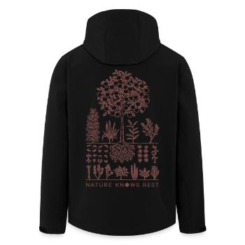 Nature Knows Best Permaculture Sustainable Living - Men’s Recycled Softshell Jacket by Stanley/Stella - black - Back - AI Model Male 185 light (185cm)