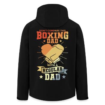 Boxer Papa - Recycelte Männer Softshell-Jacke von Stanley/Stella - Schwarz - Hinten - AI Model Male 185 light (185cm)