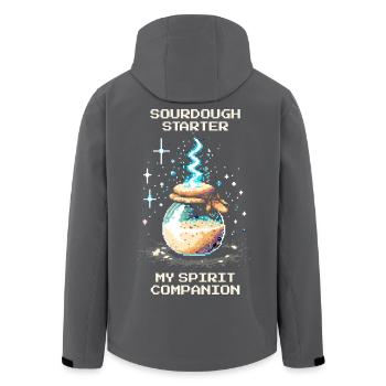 Sauerteig: Mein Seelengefährte | Brot backen - Recycelte Männer Softshell-Jacke von Stanley/Stella - Anthrazit - Hinten - AI Model Male 185 light (185cm)
