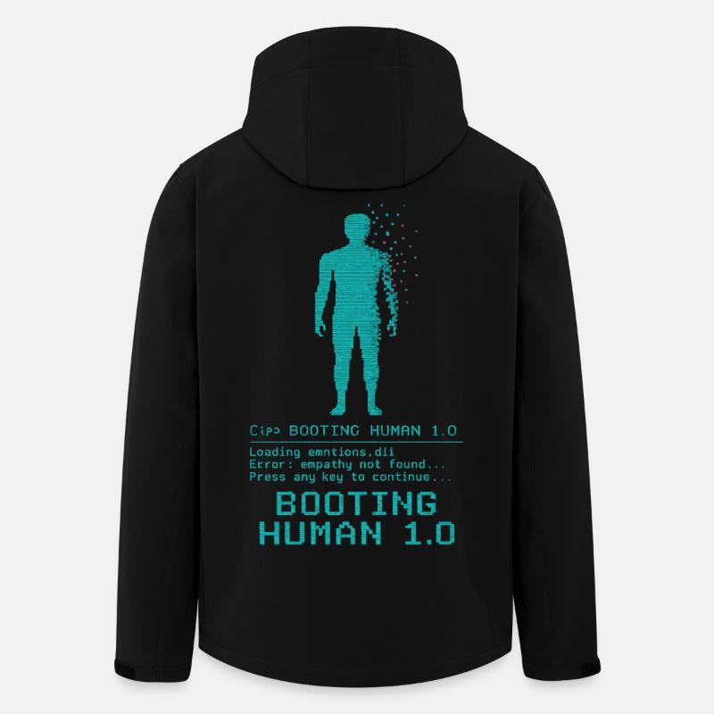 Booting Human 1.0 Empathy Error - Men’s Recycled Softshell Jacket by Stanley/Stella - black