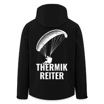 Gleitschirmflieger THERMIK REITER Lustiges - Recycelte Männer Softshell-Jacke von Stanley/Stella - Schwarz - Hinten - AI Model Male 185 light (185cm)