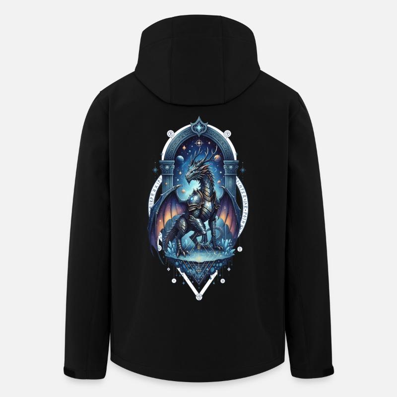 Star Arch Dragon in Moonlight - Men’s Recycled Softshell Jacket by Stanley/Stella - black