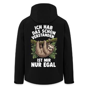 J’ai déjà reporté cet humour paresseux - Veste softshell homme en polyester recyclé Stanley/Stella - noir - Dos - AI Model Male 185 light (185cm)