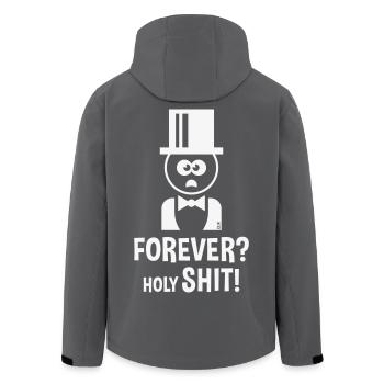 Bräutigam: Forever? Holy Shit! (Hochzeit JGA / W) - Recycelte Männer Softshell-Jacke von Stanley/Stella - Schwarz - Hinten - AI Model Male 185 light (185cm)