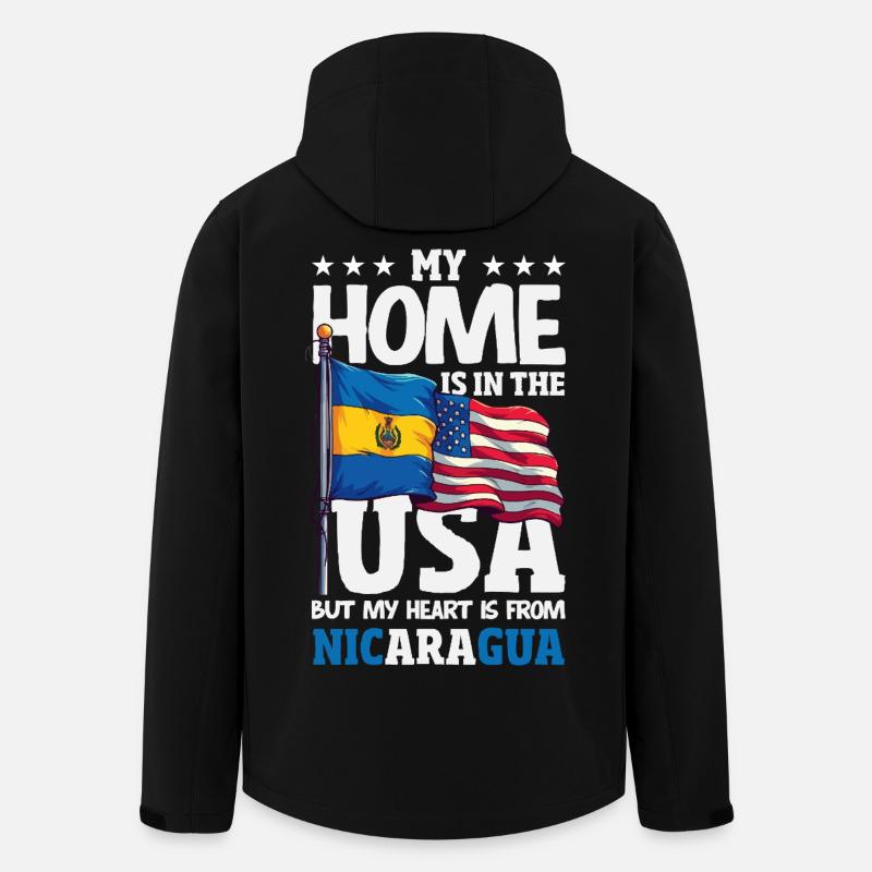 Nicaragua Flag Pride & Home - Men’s Recycled Softshell Jacket by Stanley/Stella - black