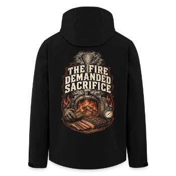 Concours de BBQ Le feu exigeait des sacrifices - Veste softshell homme en polyester recyclé Stanley/Stella - noir - Dos - AI Model Male 185 light (185cm)