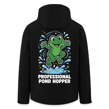 Professional Pond Hopper Frosch - Recycelte Männer Softshell-Jacke von Stanley/Stella - Schwarz - Hinten - AI Model Male 185 light (185cm)