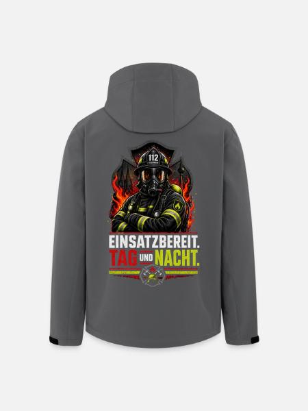 Feuerwehr - Recycelte Männer Softshell-Jacke von Stanley/Stella - Schwarz