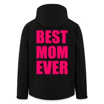 Best mom ever - Recycelte Männer Softshell-Jacke von Stanley/Stella - Schwarz - Hinten - AI Model Male 185 light (185cm)