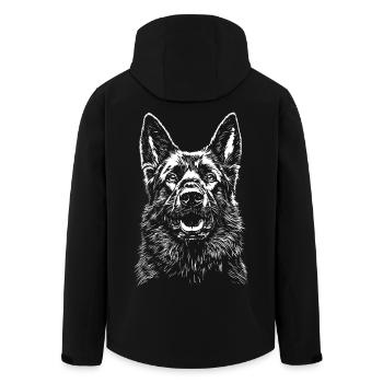 Deutscher Schäferhund Hund Hunde - Recycelte Männer Softshell-Jacke von Stanley/Stella - Schwarz - Hinten - AI Model Male 185 light (185cm)