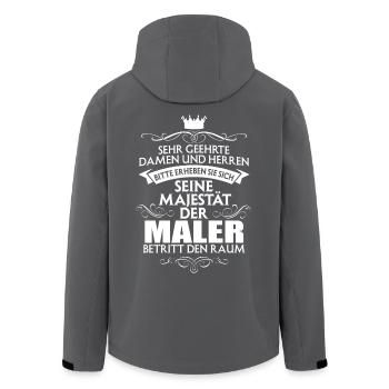 MALER - Recycelte Männer Softshell-Jacke von Stanley/Stella - Schwarz - Hinten - AI Model Male 185 light (185cm)