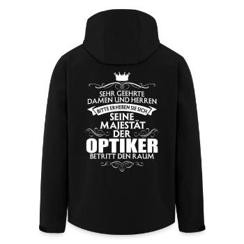 OPTIKER - Majestät - Recycelte Männer Softshell-Jacke von Stanley/Stella - Schwarz - Hinten - AI Model Male 185 light (185cm)