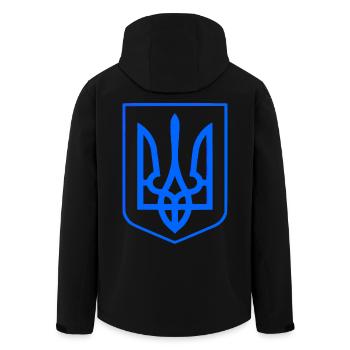 Ukraine - Recycelte Männer Softshell-Jacke von Stanley/Stella - Schwarz - Hinten - AI Model Male 185 light (185cm)