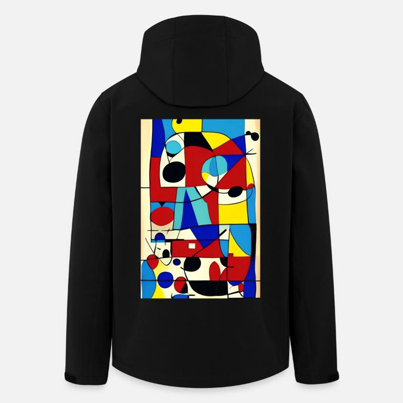 Art abstrait - Veste softshell homme en polyester recyclé Stanley/Stella - noir
