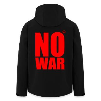 No war - Veste softshell homme en polyester recyclé Stanley/Stella - noir - Dos - AI Model Male 185 light (185cm)