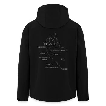 Traumpfad München-Venedig - Recycelte Männer Softshell-Jacke von Stanley/Stella - Schwarz - Hinten - AI Model Male 185 light (185cm)