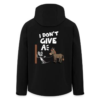 Esel Pferd Maus i dont give a lustig funny spaß ne - Recycelte Männer Softshell-Jacke von Stanley/Stella - Schwarz - Hinten - AI Model Male 185 light (185cm)