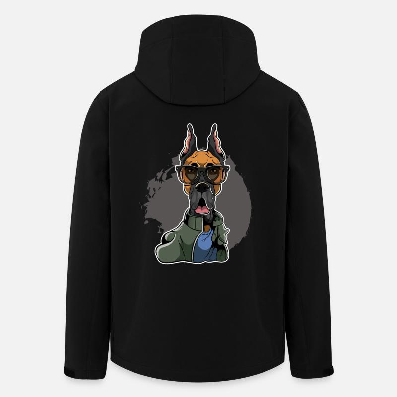 Great Dane - Dogue Allemand - Veste softshell homme en polyester recyclé Stanley/Stella - noir