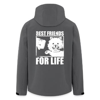 Yorkie Best Friends For Life - Men’s Recycled Softshell Jacket by Stanley/Stella - black - Back - AI Model Male 185 light (185cm)