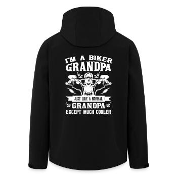 I Am A Biker Grandpa - Men’s Recycled Softshell Jacket by Stanley/Stella - black - Back - AI Model Male 185 light (185cm)