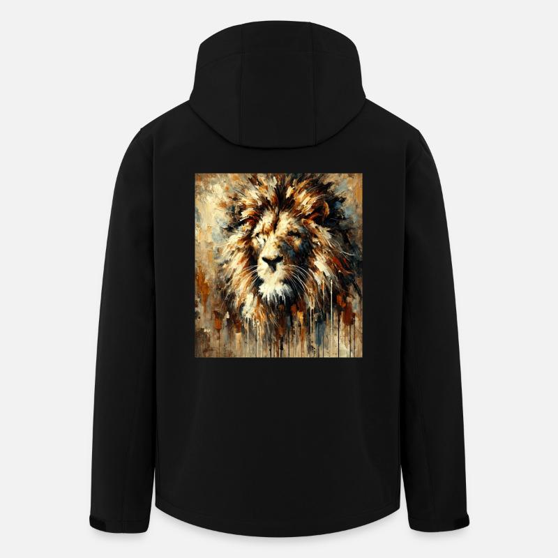 Abstract Lion Face - Men’s Recycled Softshell Jacket by Stanley/Stella - black