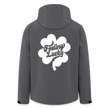St. Patrick’s Day Gift Shamrock Men, Women, Kids - Men’s Recycled Softshell Jacket by Stanley/Stella - anthracite - Back - AI Model Male 185 light (185cm)