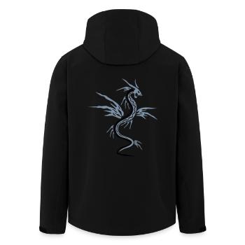 Dragon (3c) - Recycelte Männer Softshell-Jacke von Stanley/Stella - Schwarz - Hinten - AI Model Male 185 light (185cm)