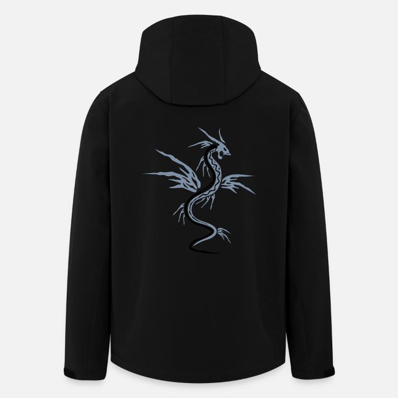 Dragon (3c) - Recycelte Männer Softshell-Jacke von Stanley/Stella - Schwarz