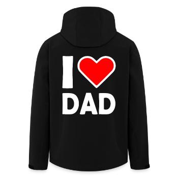 I love dad - Recycelte Männer Softshell-Jacke von Stanley/Stella - Schwarz - Hinten - AI Model Male 185 light (185cm)